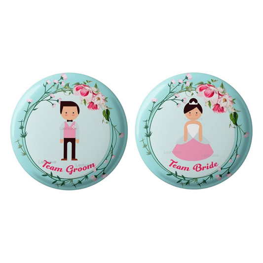 Bride and Groom Badges