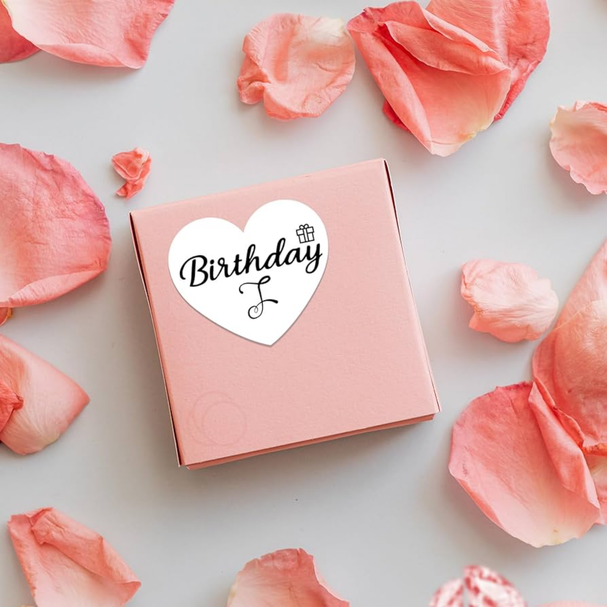Glossy Paper Sticker - Heart Shape