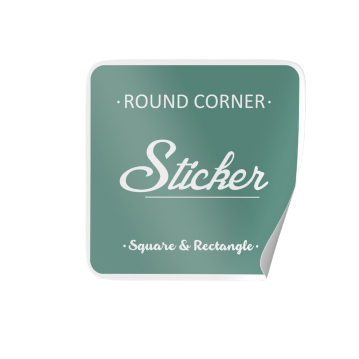 Glossy Paper Sticker - Round Edge