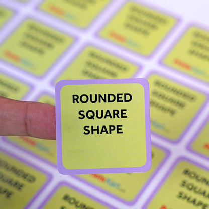 Glossy Paper Sticker - Round Edge (squre/rectangle)