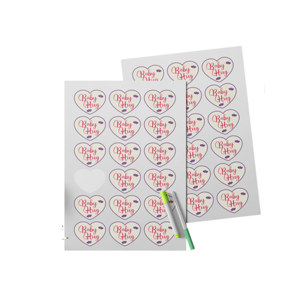 Non Tearable Sticker - Heart Shape