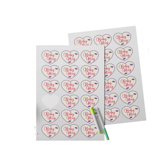 Non Tearable Sticker - Heart Shape
