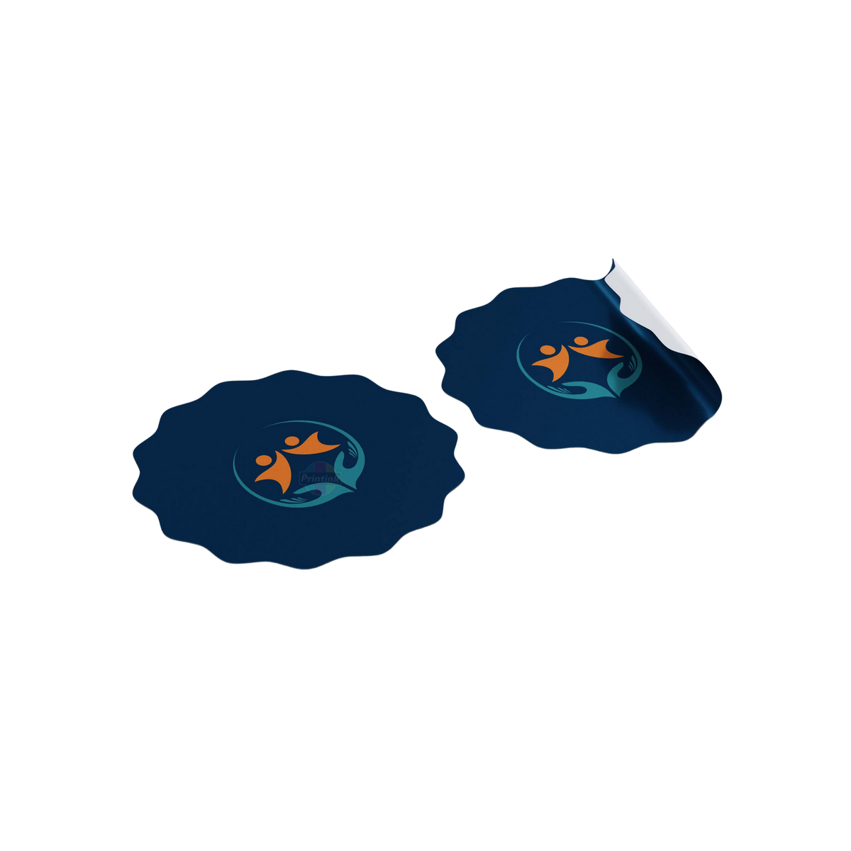 Non Tearable Sticker - Scallop Shape