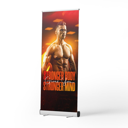 Printed Roll Up Standee Silver