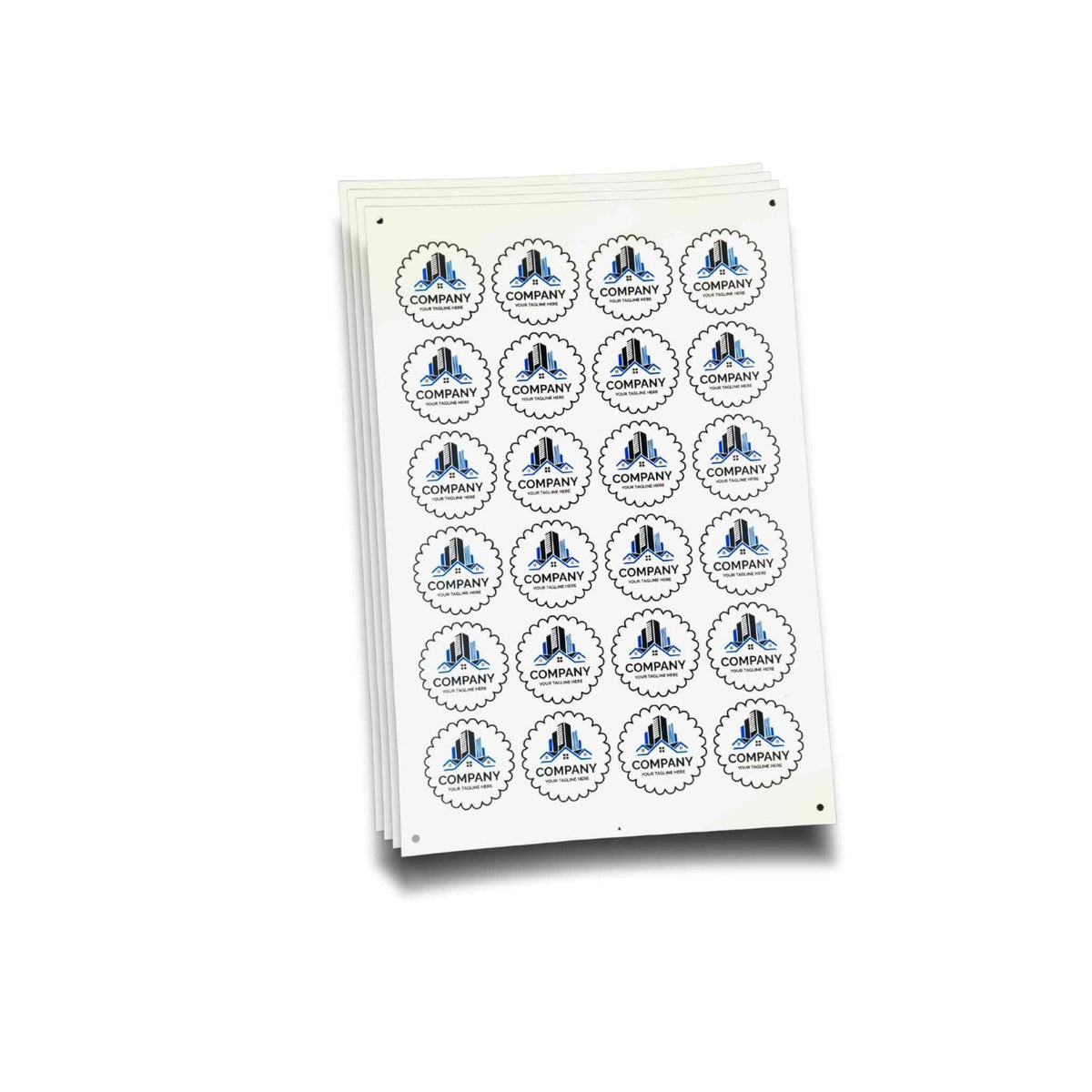 Transparent Sticker - Scallop Shape