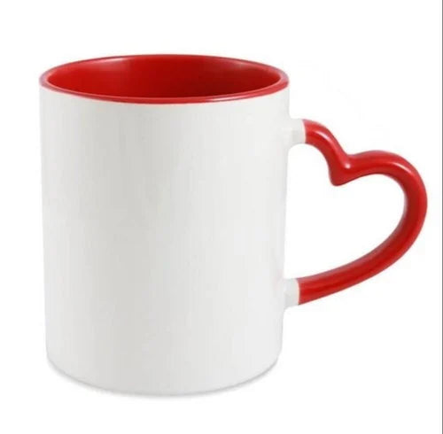 Red Heart Shape Photo Mug