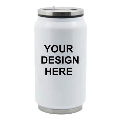 White Photo Printed Customized Steel Cola Can Sipper Bottle
