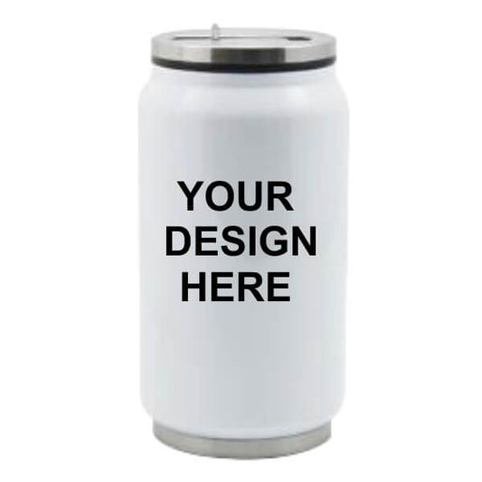 White Photo Printed Customized Steel Cola Can Sipper Bottle